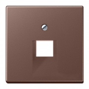 Накладка 1-ая компьютерной/телефонной RJ45/RJ11 розетки наклонная Jung A Мокко