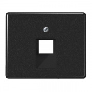 Накладка 1-ая компьютерной/телефонной RJ45/RJ11 розетки наклонная Jung SL500 Черный