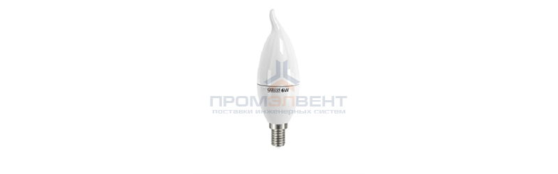 Лампа Gauss LED Elementary Candle Tailed 6W E14 2700K 1/10/50