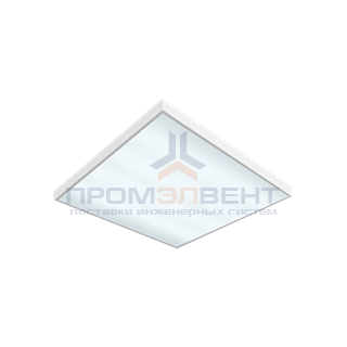 Светодиодный светильник "ВАРТОН" офисный встраиваемый/накладной 595*595*50мм 27 ВТ 6500К с микроволновым датчиком движения