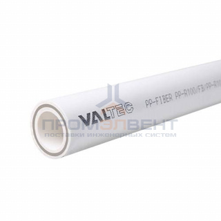 Труба полипропиленовая армированная стекловолокном VALTEC PP-FIBER - 20x3.4 (PN25, штанга 4 м.)