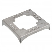 Цоколь для соед. напольного кабель-каналала с 3 перфорациями 85x18мм и 1 вырезом 130х18мм, алюминий