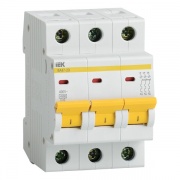Автоматический выключатель ВА47-29 3Р 20А 4,5кА характеристика D ИЭК (автомат)