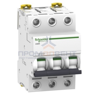Автоматический выключатель Schneider Electric Acti 9 iC60N 3П 10A 6кА C (автомат)